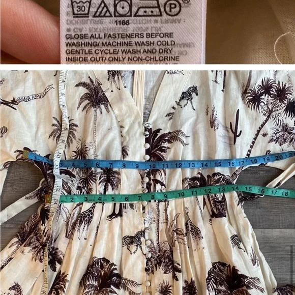 Banana Republic Linen Landscape Safari Print Mini Dress - Picture 3 of 4
